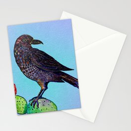 Vikki's Crow  Stationery Card