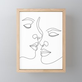 you for ever line art Framed Mini Art Print