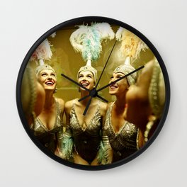1950's Showgirls Wall Clock | Live, Costumes, Life, Film, Color, Showgirls, Photo, 1950, Feathers, Vintage 