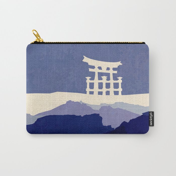 Japanese Torii Mountain Landscape Carry-All Pouch