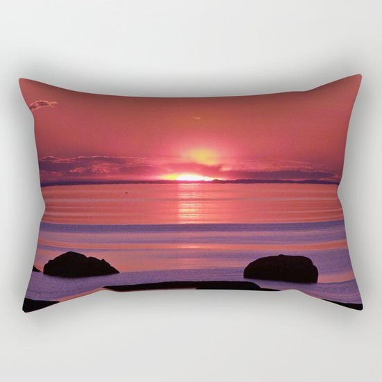 Sunset Ripples Rectangular Pillow