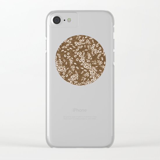Daisy Dream Sepia Clear iPhone Case