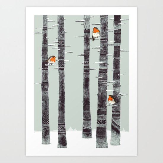 Robin Trees Art Print