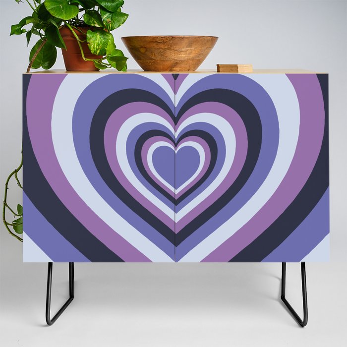 Groovy Purple Hearts (xii 2021) Credenza