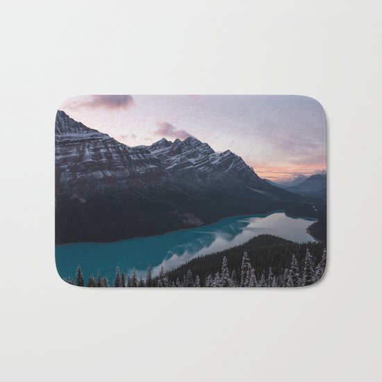 Peyto Lake at dusk Bath Mat