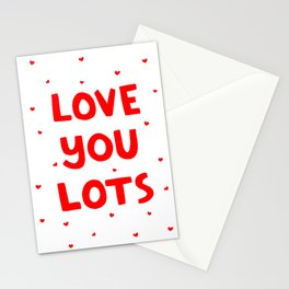 Love You Lots - Red Stationery Card