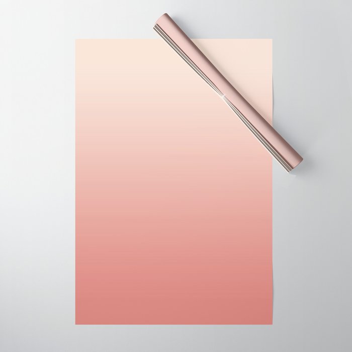 Ombre Pink Coral Wrapping Paper