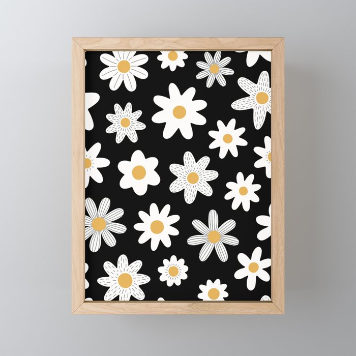 flower fun Framed Mini Art Print