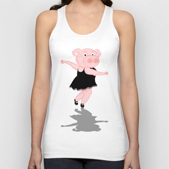 Pig Ballerina Unisex Tank Top