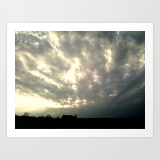 Nightfall Clouds Art Print