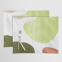 Green and terracotta organic shapes Placemat