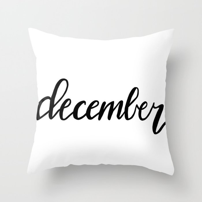 December Throw Pillow