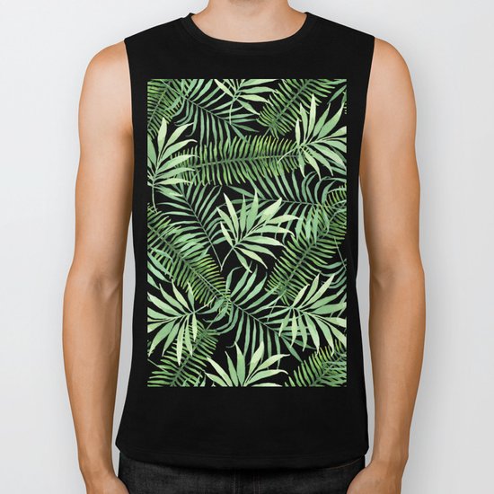 Tropical Branches Pattern 04 Biker Tank