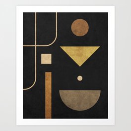 Subtle Opulence - Minimal Geometric Abstract 1 Art Print