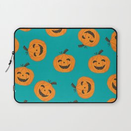 Spooky Pumpkin Halloween Pattern Laptop Sleeve