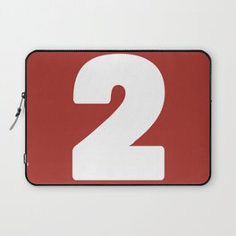 2 (White & Maroon Number) Laptop Sleeve