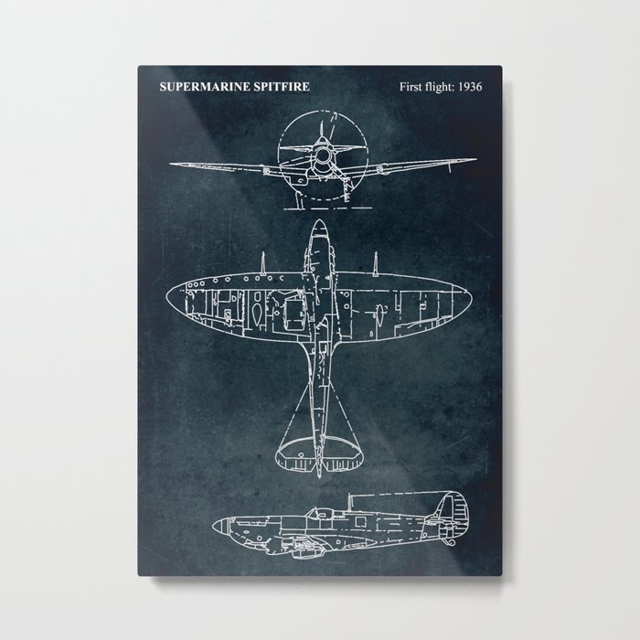 SUPERMARINE SPITFIRE - First flight 1936 Metal Print