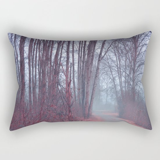 Autumn Walk Through the Park Rectangular Pillow