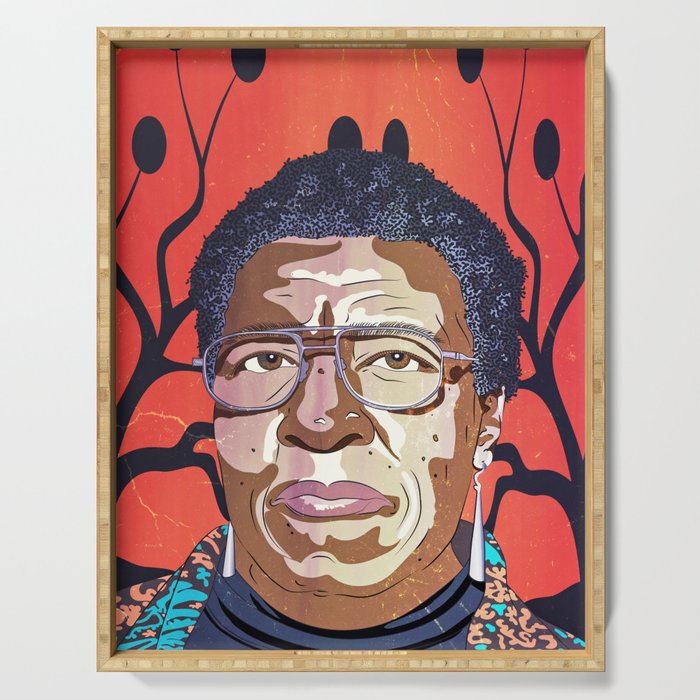Octavia Butler Portrait Serving Tray