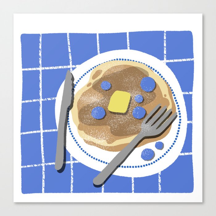 Blueberry Pancakes Canvas Print