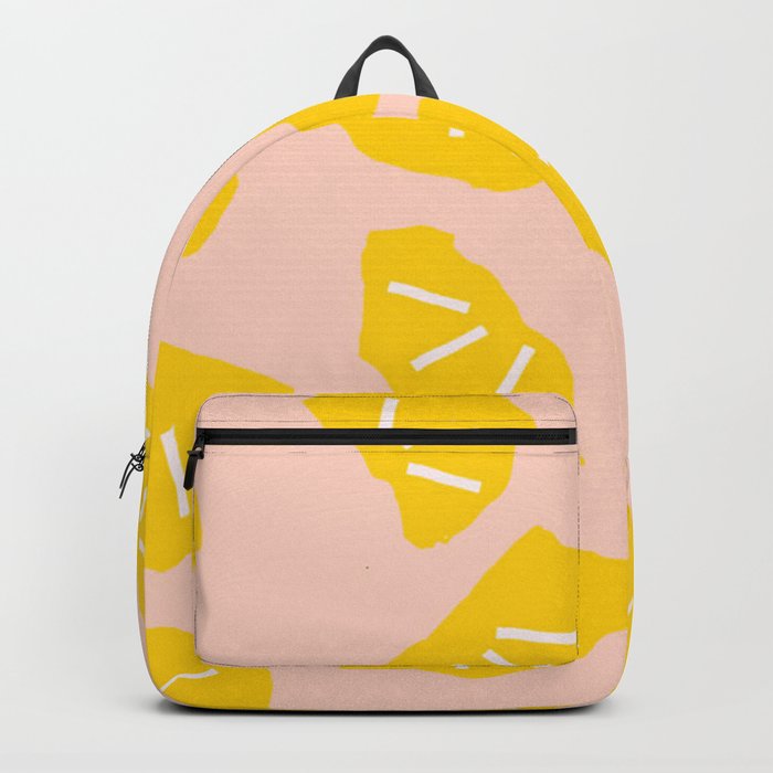 Modern abstract geometrical summer oranges pattern Backpack