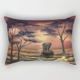 African Elephants Rectangular Pillow