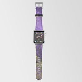 Starry Night Over the Rhone landscape painting by Vincent van Gogh in alternate purple with yellow stars Apple Watch Band