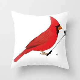 Golf Cardinal Throw Pillow