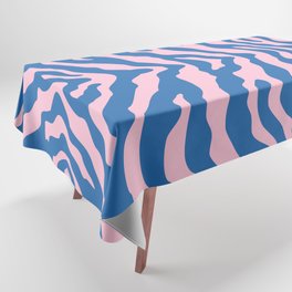 Blue and Pink Zebra Tablecloth