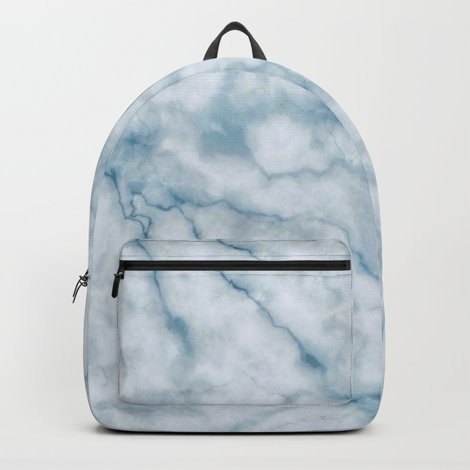 light blue backpack