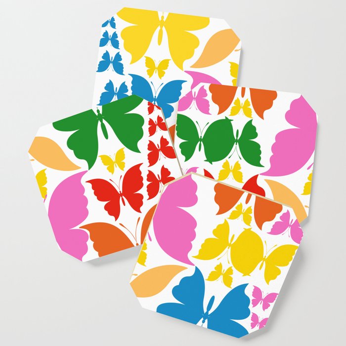 Beautiful Watercolor Butterflies Coaster