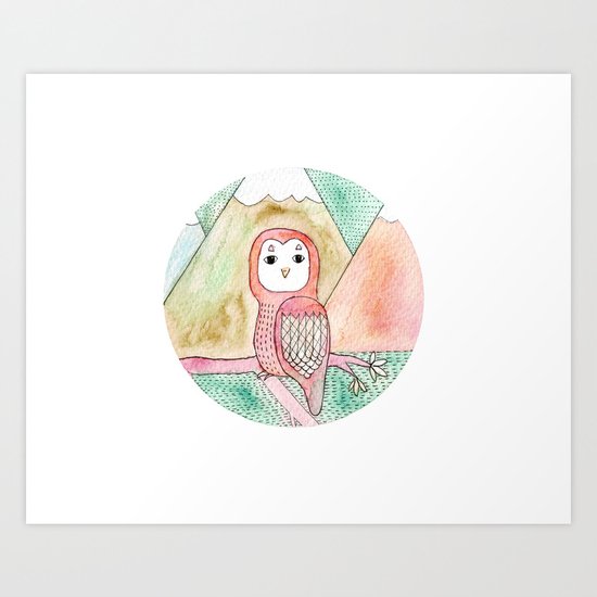 Owl Art Print
