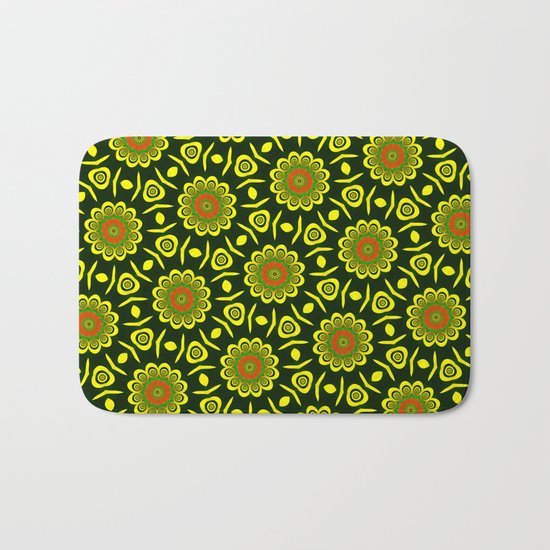 Cute ethnic floral pattern Bath Mat