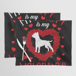 Dog Animal Hearts Day Terrier My Valentines Day Placemat