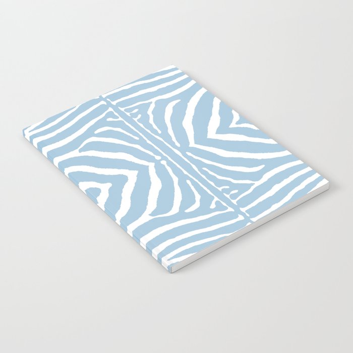 Zebra Pattern | Zebra Stripes | Zebra Light Blue Stripes 746 Notebook