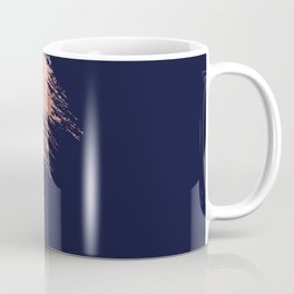 Navy blue abstract faux rose gold brushstrokes Coffee Mug