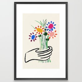 Fresh picked flower Framed Art Print