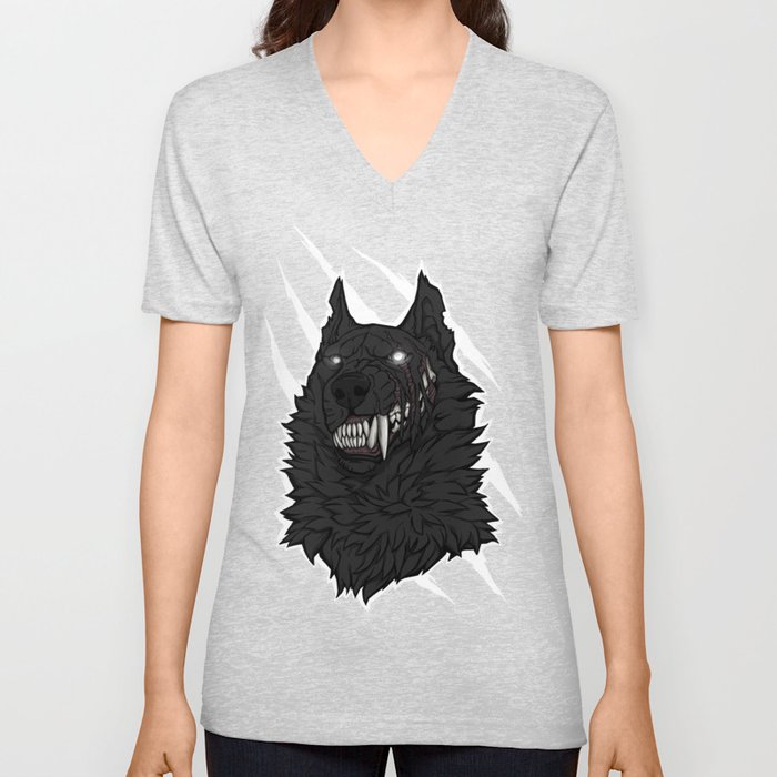 Toothy Grin V Neck T Shirt