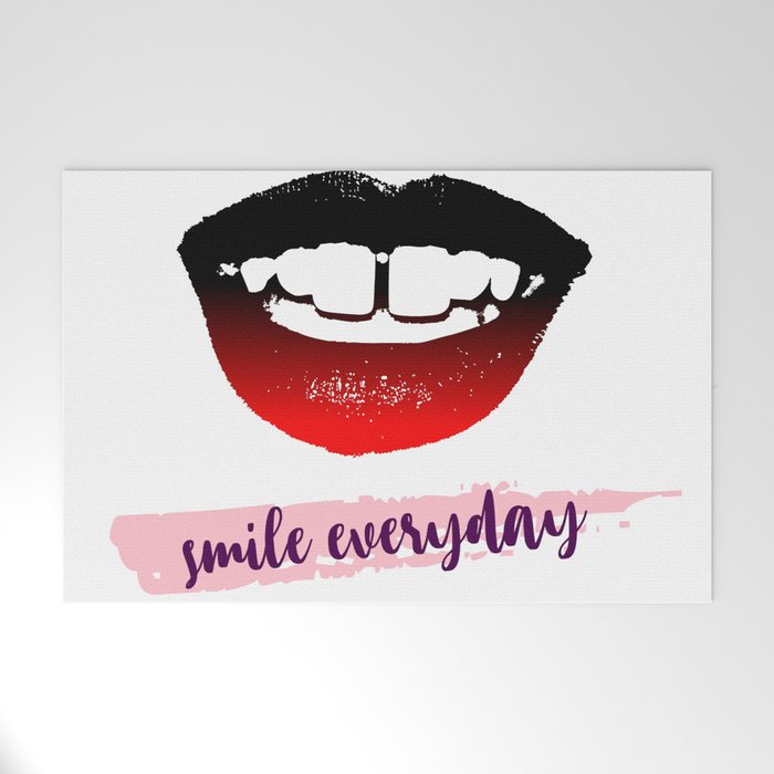 smile everyday Welcome Mat