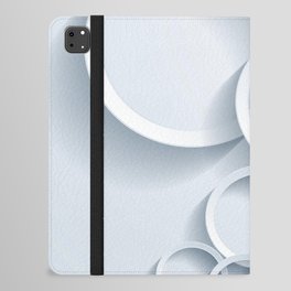 Abstract Techno Bubble Grey Background. iPad Folio Case