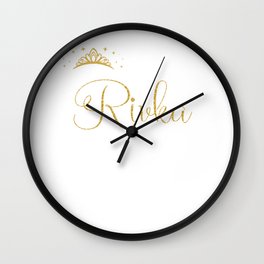 Queens Are Named Rivka Personalized First Name Girl print Wall Clock