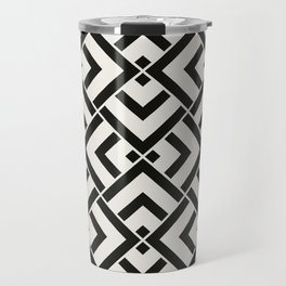 Geometric monochrome pillow  Travel Mug