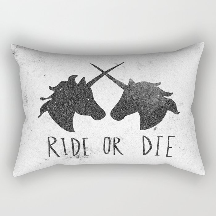 Ride or Die x Unicorns Rectangular Pillow