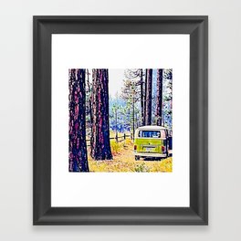Van in The Woods Framed Art Print