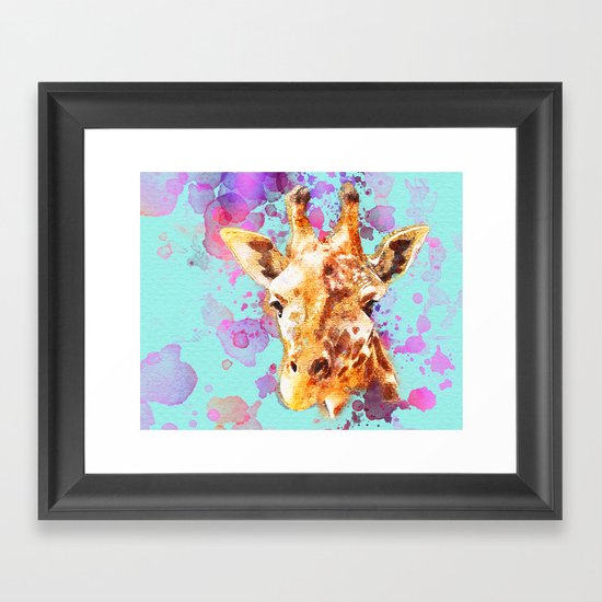 Giraffe Paintng Nursery Wall Art Watercolor Zoo Animal Love