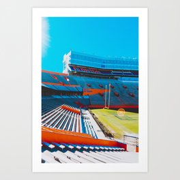 Gator Stadium ft a Glare, UF Art Print