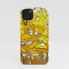 Yellow Dinosaur Gradient iPhone Case