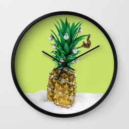 christmas pineapple Wall Clock