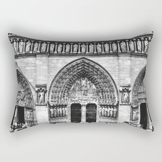 Through the rain:b&w Rectangular Pillow