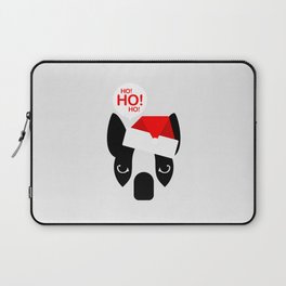 Santa Boston Terrier Laptop Sleeve